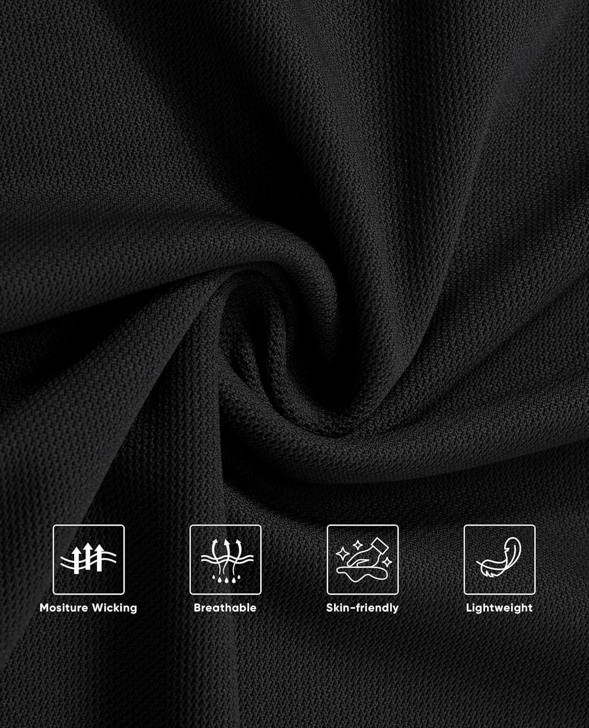 image:imageAlimens amp Gentle Polo Shirts for Men Short Sleeve Golf Shirt Camping Dry Fit Tops with Pocket Dark Black