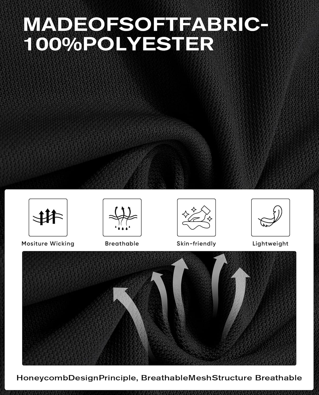image:imageAlimens amp Gentle Polo Shirts for Men Short Sleeve Golf Shirt Camping Dry Fit Tops with Pocket Dark Black
