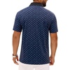 Alimens & Gentle Golf Polo Shirts for Men Short Sleeve Print Dry Fit Moisture Wicking Stretch Collared Business Casual Shirt(Navy Golf Club)