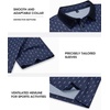 Alimens & Gentle Golf Polo Shirts for Men Short Sleeve Print Dry Fit Moisture Wicking Stretch Collared Business Casual Shirt(Navy Golf Club)