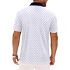 Alimens & Gentle Golf Polo Shirts for Men Short Sleeve Print Dry Fit Moisture Wicking Stretch Collared Business Casual Shirt(White Golfs Club)