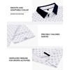 Alimens & Gentle Golf Polo Shirts for Men Short Sleeve Print Dry Fit Moisture Wicking Stretch Collared Business Casual Shirt(White Golfs Club)