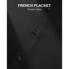 Alimens & Gentle Men’s Premium Dress Shirts – Wool Modal Performance Wrinkle Free Button Down Shirt(Black)