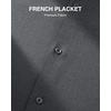 Alimens & Gentle Men’s Premium Dress Shirts – Wool Modal Performance Wrinkle Free Button Down Shirt(Dark Grey)