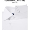Alimens & Gentle Men’s Premium Dress Shirts – Wool Modal Performance Wrinkle Free Button Down Shirt(White)