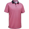 Alimens & Gentle Golf Polo Shirts for Men Short Sleeve Print Dry Fit Moisture Wicking Stretch Collared Business Casual Shirt(Black Pink Flower)