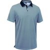 Alimens & Gentle Golf Polo Shirts for Men Short Sleeve Print Dry Fit Moisture Wicking Stretch Collared Business Casual Shirt(Navy Square)