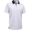Alimens & Gentle Golf Polo Shirts for Men Short Sleeve Print Dry Fit Moisture Wicking Stretch Collared Business Casual Shirt(White Golf Club)