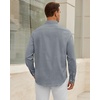 Alimens & Gentle Stretch Mens Oxford Shirt Long Sleeve Dress Shirt Casual Work Business Button Down Shirts with Pocket(Grey)