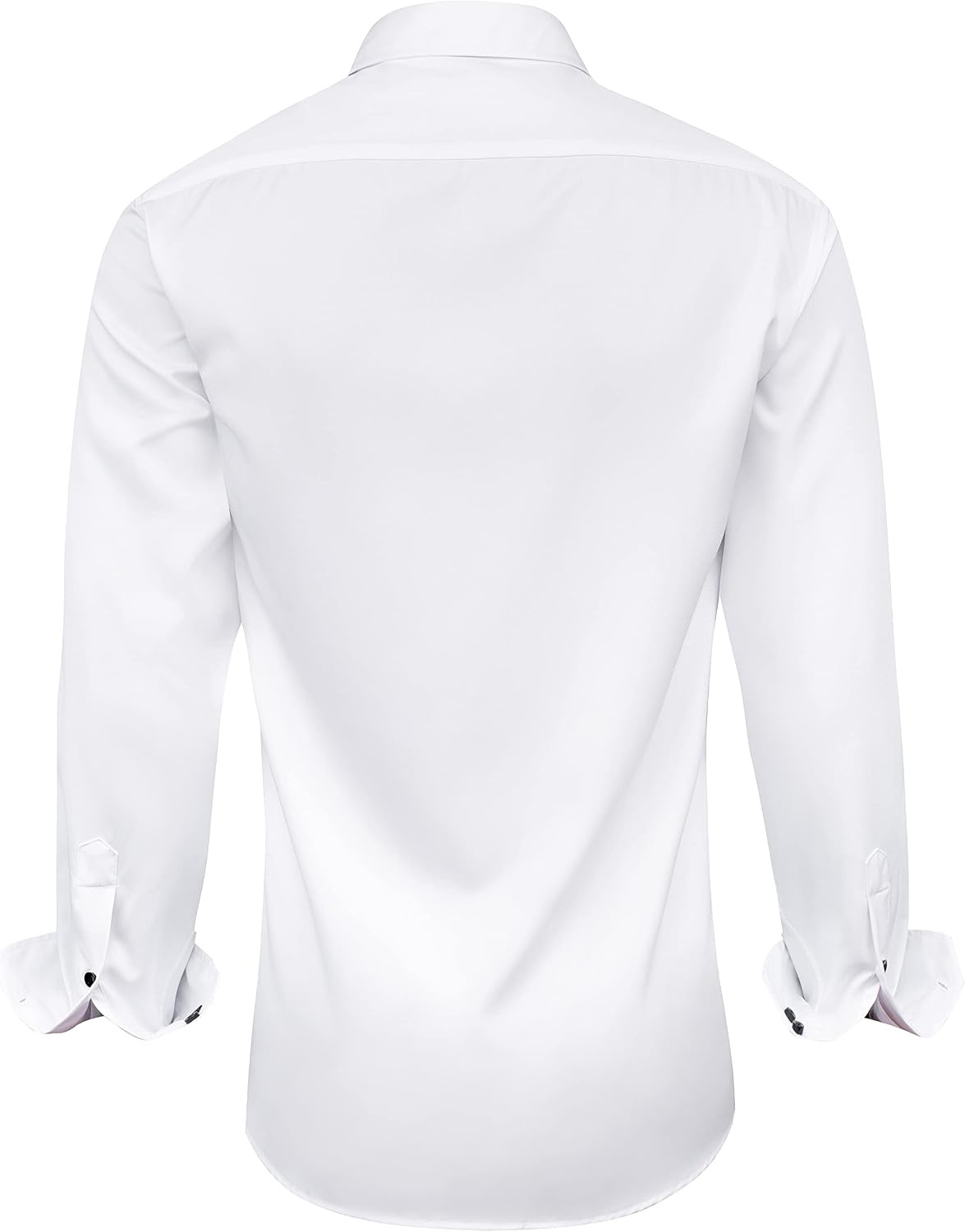 image:imageMens Dress Shirt Long Sleeve Wrinkle Free Button Down Shirt Business Casual No Iron Contrast Color Collar Cuffs Formal Casual Versatile Graduation Office Party Regular Fit Breathable No FadingWhite Blue