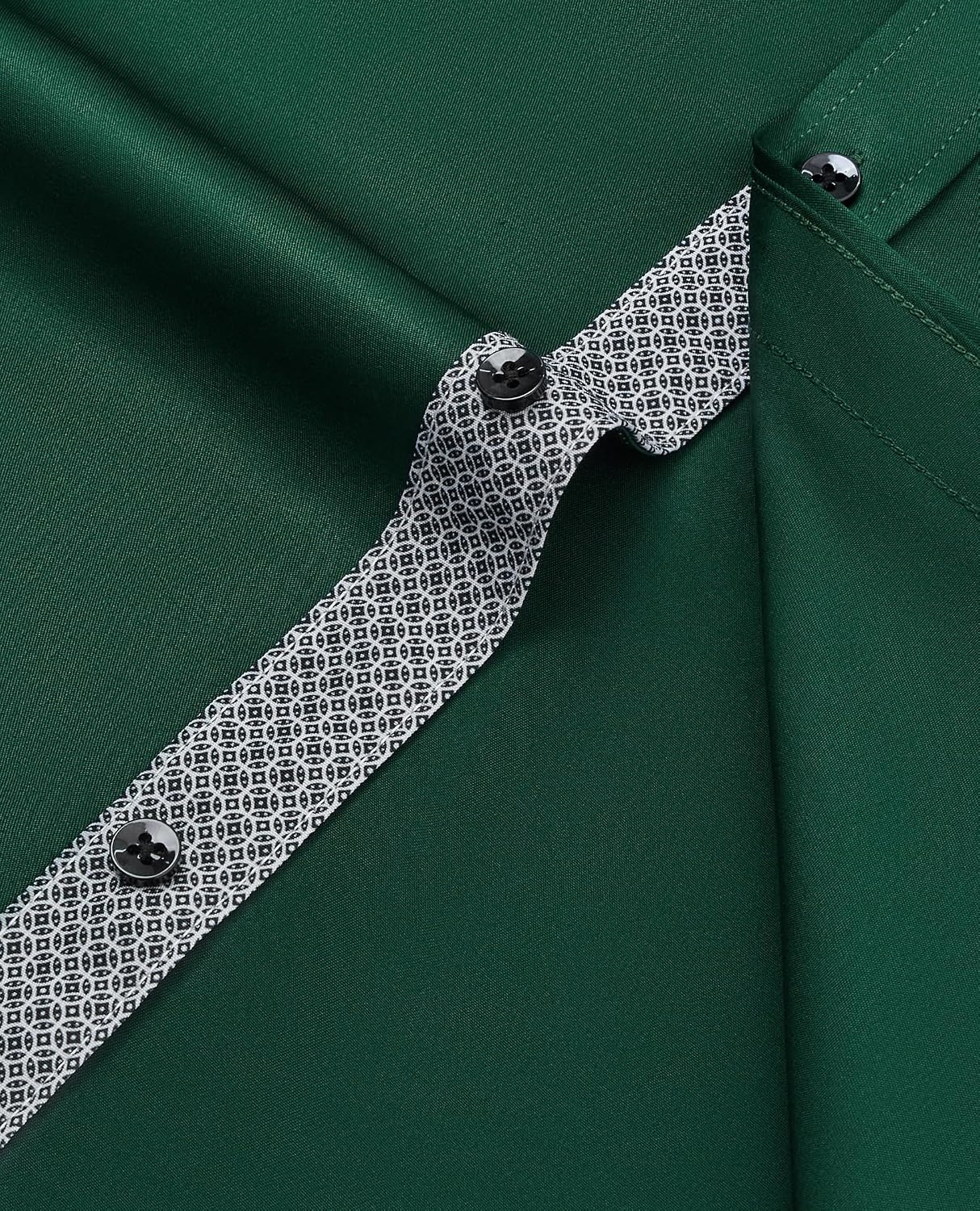 image:imageMens Dress Shirt Long Sleeve Wrinkle Free Button Down Shirt Business CasualGreen