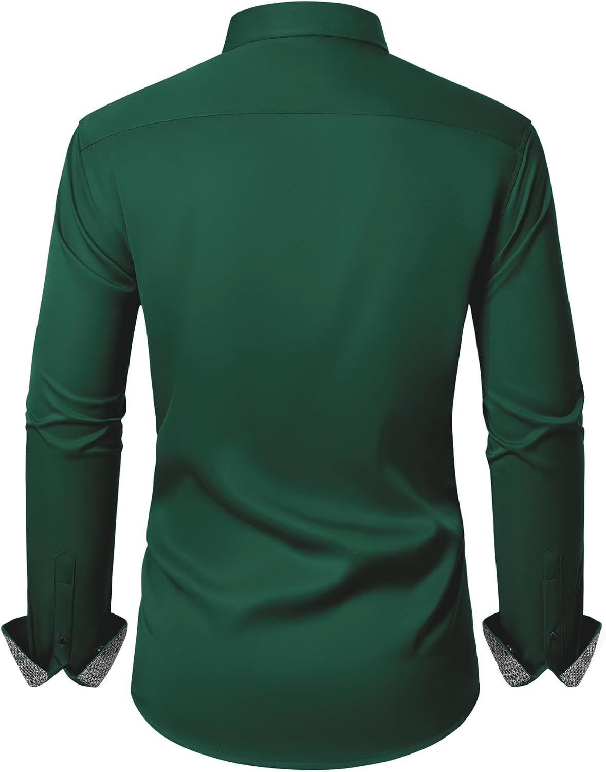 image:imageMens Dress Shirt Long Sleeve Wrinkle Free Button Down Shirt Business CasualGreen