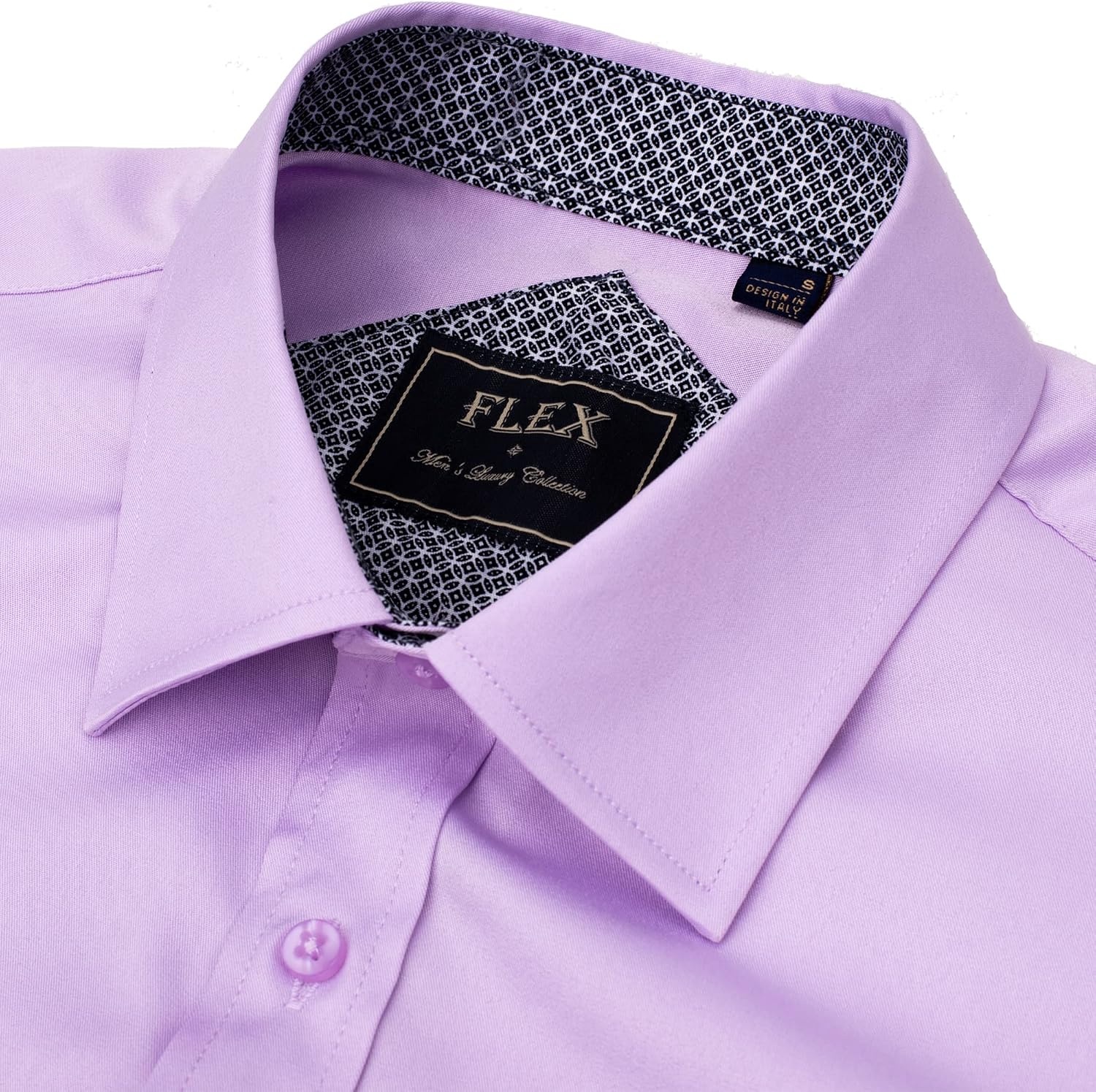 image:imageMens Dress Shirt Long Sleeve Wrinkle Free Button Down Shirt Business CasualLight Purple