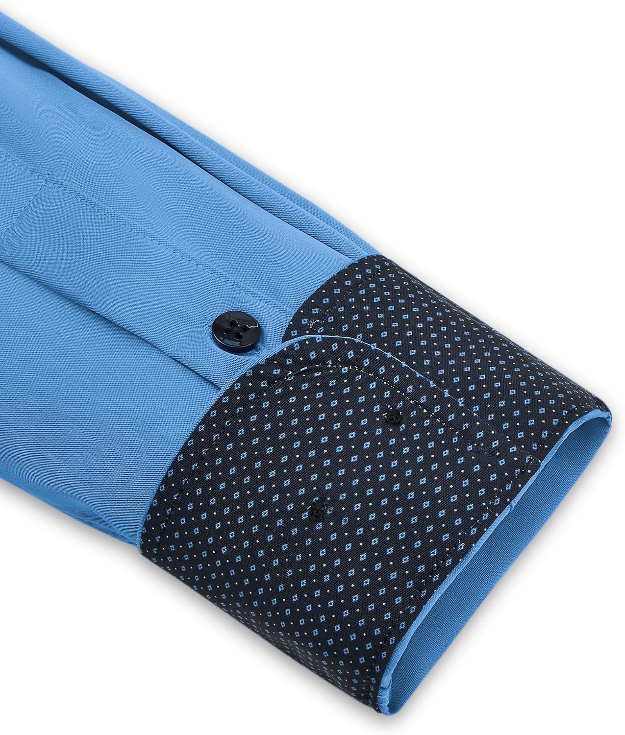 image:imageMens Dress Shirt Long Sleeve Wrinkle Free Button Down Shirt Business CasualMisty Blue