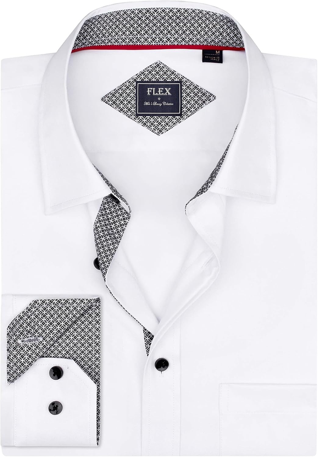 image:imageMens Dress Shirt Long Sleeve Wrinkle Free Button Down Shirt Business CasualWhite