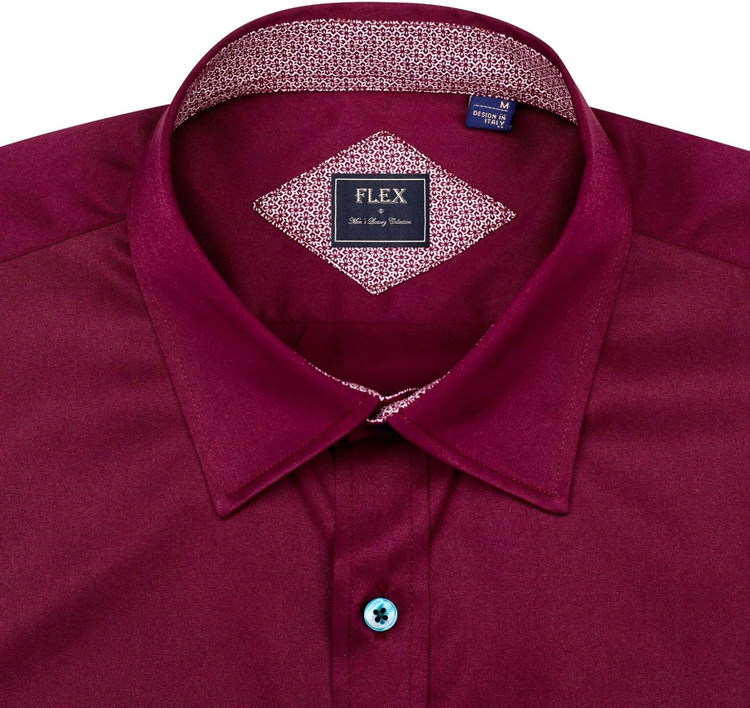 image:imageMens Dress Shirt Long Sleeve Wrinkle Free Button Down Shirt Business CasualWine Red