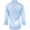 Mens Dress Shirt Long Sleeve Wrinkle Free Button Down Shirt Business Casual | No Iron, Contrast Color Collar Cuffs, Formal Casual, Versatile, Graduation Office Party, Regular Fit, Breathable, No Fading(Blue)