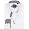 Mens Dress Shirt Long Sleeve Wrinkle Free Button Down Shirt Business Casual | No Iron, Contrast Color Collar Cuffs, Formal Casual, Versatile, Graduation Office Party, Regular Fit, Breathable, No Fading(White)