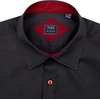 Mens Dress Shirt Long Sleeve Wrinkle Free Button Down Shirt Business Casual | No Iron, Contrast Color Collar Cuffs, Formal Casual, Versatile, Graduation Office Party, Regular Fit, Breathable, No Fading(Black Red)