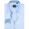 Mens Dress Shirt Long Sleeve Wrinkle Free Button Down Shirt Business Casual | No Iron, Contrast Color Collar Cuffs, Formal Casual, Versatile, Graduation Office Party, Regular Fit, Breathable, No Fading(Blue)