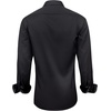 Mens Dress Shirt Long Sleeve Wrinkle Free Button Down Shirt Business Casual(Black Red)