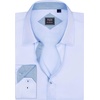 Mens Dress Shirt Long Sleeve Wrinkle Free Button Down Shirt Business Casual(Blue)