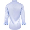 Mens Dress Shirt Long Sleeve Wrinkle Free Button Down Shirt Business Casual(Blue)