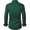 Mens Dress Shirt Long Sleeve Wrinkle Free Button Down Shirt Business Casual(Green)