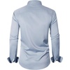 Mens Dress Shirt Long Sleeve Wrinkle Free Button Down Shirt Business Casual(Light Blue)