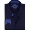 Mens Dress Shirt Long Sleeve Wrinkle Free Button Down Shirt Business Casual(Navy)