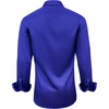 Mens Dress Shirt Long Sleeve Wrinkle Free Button Down Shirt Business Casual(Royal Blue)