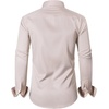 Mens Dress Shirt Long Sleeve Wrinkle Free Button Down Shirt Business Casual(Tan)
