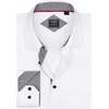 Mens Dress Shirt Long Sleeve Wrinkle Free Button Down Shirt Business Casual(White)
