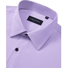 Men’s Dress Shirts Long Sleeve Wrinkle Free Business Button Up Shirts | Non Iron Stretch, Spread Collar Regular Fit, for Business Casual Wedding Office Workwear Dinners Funeral Formal Occasion(Lavender)