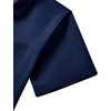 Navy Blue Mens Short Sleeve Dress Shirt Wrinkle Free Button Down Shirt 3XL | Work Office, Wedding Graduation, Business Casual Summer, Party Family, Lightweight Gala, Easy Care Solid Fabric, Regular Fit