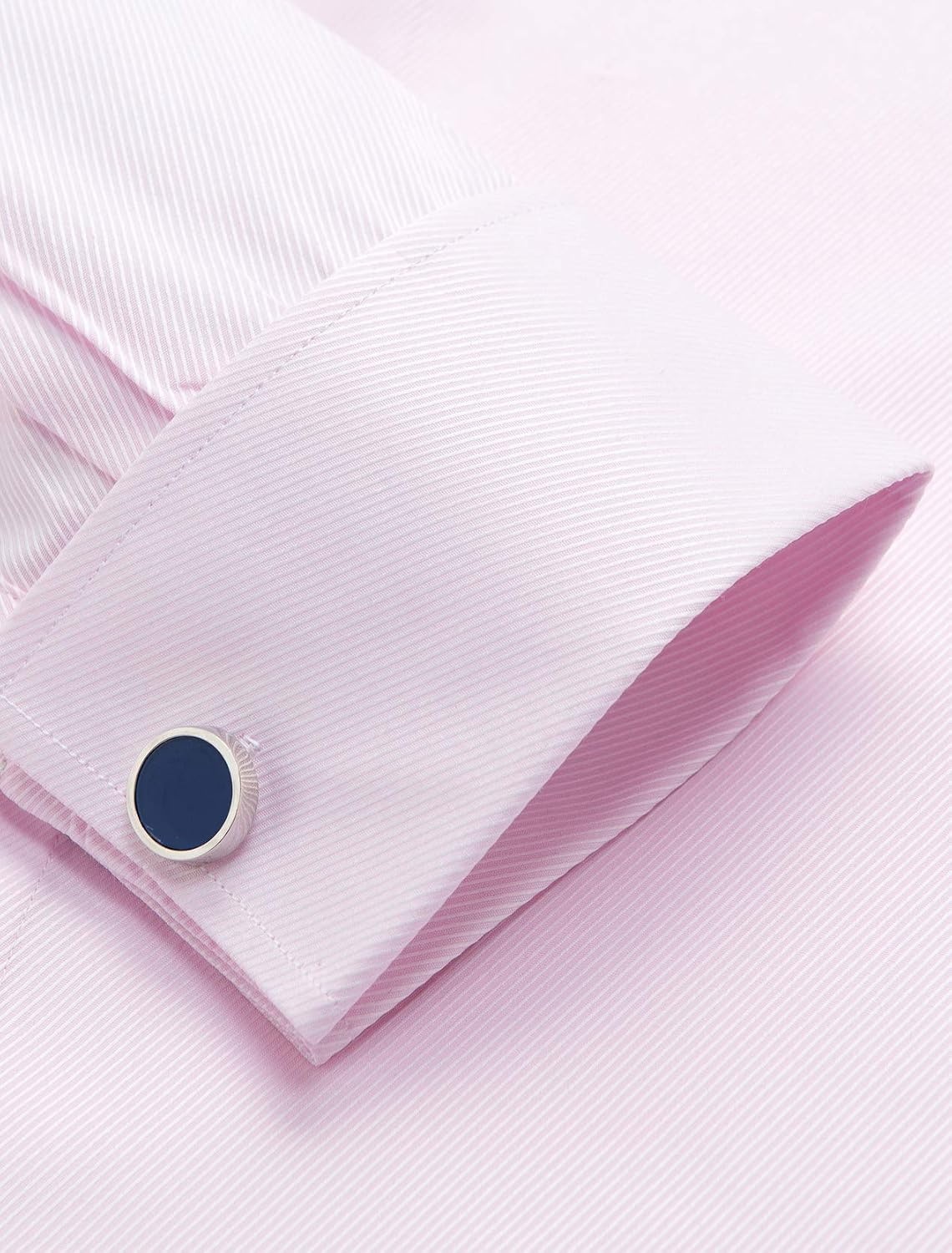 image:imageMens Dress Shirts French Cuff Regular Fit Formal Tuxedo Cufflinks Shirt French cuff Cufflinks shirt Long sleeve Regular fit for Wedding Prom Business Fathers day Evening Formal occasionTwilled Pink