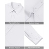 Alimens & Gentle Big and Tall Dress Shirts for Men with Pocket(2XL-6XL B＆T) | Office Work,Business Casual,Wedding,Formal Event,Interview,Wrinkle-Free,4-Way Stretch,Soft,Breathable,Polyester Spandex(White)