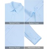 Alimens & Gentle Big and Tall Dress Shirts for Men with Pocket(2XL-6XL B＆T) | Office Work,Business Casual,Wedding,Formal Event,Interview,Wrinkle-Free,4-Way Stretch,Soft,Breathable,Polyester Spandex(Light Blue)