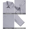 Alimens & Gentle Big and Tall Dress Shirts for Men with Pocket(2XL-6XL B＆T) | Office Work,Business Casual,Wedding,Formal Event,Interview,Wrinkle-Free,4-Way Stretch,Soft,Breathable,Polyester Spandex(Grey)