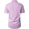 Mens Short Sleeve Dress Shirt Wrinkle Free Button Down Shirt with Pocket | Work Office, Wedding Graduation, Formal Business Casual, Party Family, Comfortable Gala, Easy Care Solid Fabric, Regular Fit(Lavender)