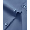 Mens Short Sleeve Dress Shirt Wrinkle Free Button Down Shirt with Pocket | Work Office, Wedding Graduation, Formal Business Casual, Party Family, Comfortable Gala, Easy Care Solid Fabric, Regular Fit(Dusty Blue)