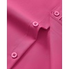 Mens Short Sleeve Dress Shirt Wrinkle Free Button Down Shirt with Pocket | Work Office, Wedding Graduation, Formal Business Casual, Party Family, Comfortable Gala, Easy Care Solid Fabric, Regular Fit(Hot Pink)