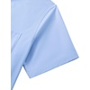 Mens Short Sleeve Dress Shirt Wrinkle Free Button Down Shirt with Pocket | Work Office, Wedding Graduation, Formal Business Casual, Party Family, Comfortable Gala, Easy Care Solid Fabric, Regular Fit(Light Blue)