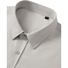 Mens Short Sleeve Dress Shirt Wrinkle Free Button Down Shirt with Pocket | Work Office, Wedding Graduation, Formal Business Casual, Party Family, Comfortable Gala, Easy Care Solid Fabric, Regular Fit(Light Grey)