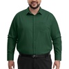Alimens & Gentle Big and Tall Dress Shirts for Men with Pocket(2XL-6XL B＆T) | Office Work,Business Casual,Wedding,Formal Event,Interview,Wrinkle-Free,4-Way Stretch,Soft,Breathable,Polyester Spandex(Dark Green)
