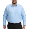 Alimens & Gentle Big and Tall Dress Shirts for Men with Pocket(2XL-6XL B＆T) | Office Work,Business Casual,Wedding,Formal Event,Interview,Wrinkle-Free,4-Way Stretch,Soft,Breathable,Polyester Spandex(Light Blue)