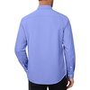 Men’s Oxford Stretch Shirt Casual Long Sleeve Button Down Dress Shirt | Contrast Collar Cuffs, Formal Casual, Easy Care, Stretch Comfort, Regular Fit, for Wedding Vacation Work Office Weekend(Blue)