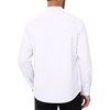 Men’s Oxford Stretch Shirt Casual Long Sleeve Button Down Dress Shirt | Contrast Collar Cuffs, Formal Casual, Easy Care, Stretch Comfort, Regular Fit, for Wedding Vacation Work Office Weekend(White)