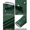 Men’s Oxford Stretch Shirt Casual Long Sleeve Button Down Dress Shirt | Contrast Collar Cuffs, Formal Casual, Easy Care, Stretch Comfort, Regular Fit, for Wedding Vacation Work Office Weekend(Green)