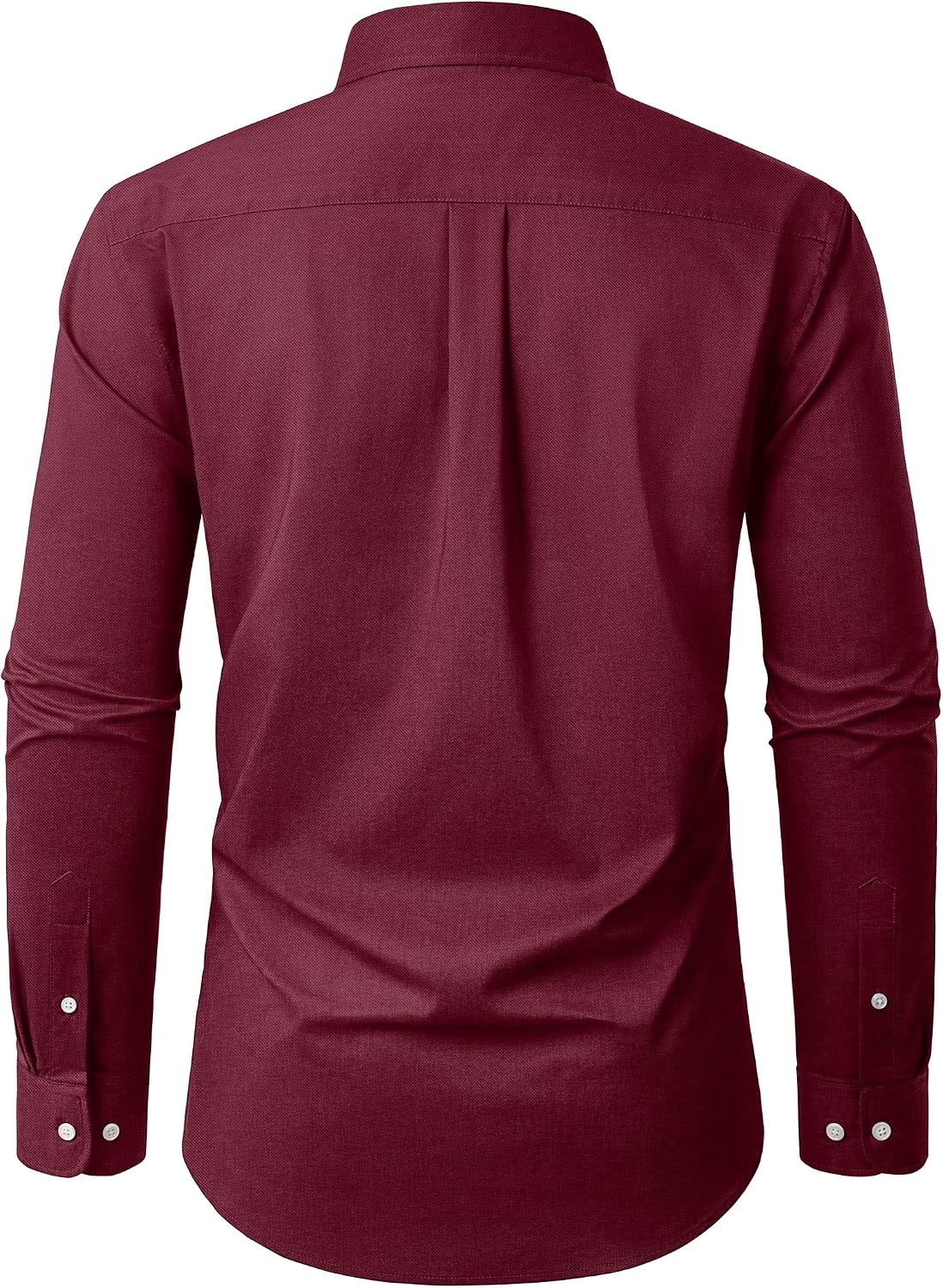 image:imageAlimens amp Gentle Mens Oxford Button Down Shirt with Pocket Stretch FabricWrinkle FreeRegular FitClassicBusiness CasualWeddingBurgundy